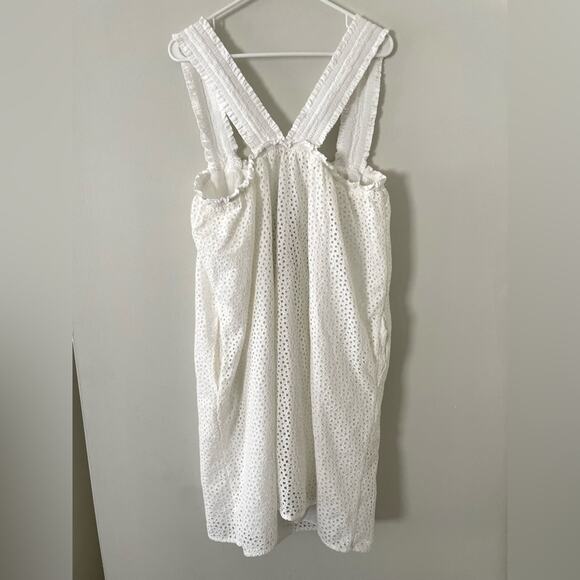 NWT New Everlane The Eyelet Smock Dress in White Size XL - Picture 10 of 10